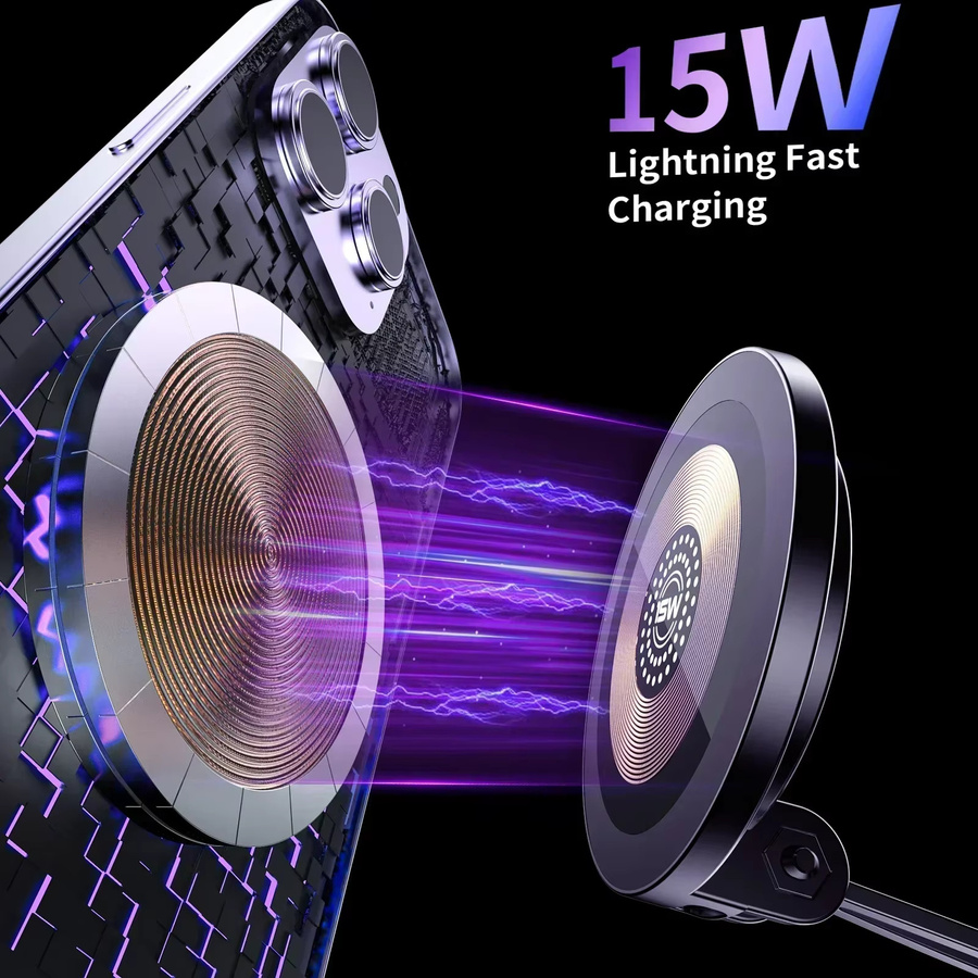 Magnpter Magnetische Kabellose Auto-Handyhalterung mit 15W Schnellladung in Schwarz - Bild 3
