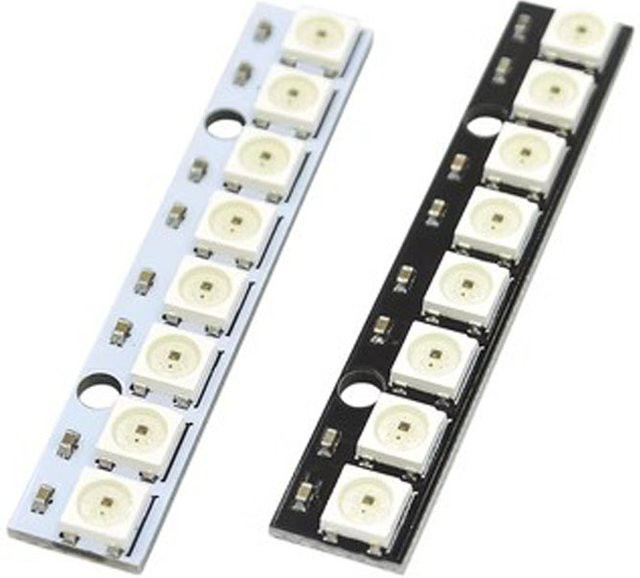 Si Tai&SH 8-Kanal WS2812 5050 RGB-LED-Leuchten mit integrierter vollfarbgesteuerter Entwicklungsplatine in Weiß - Bild 1