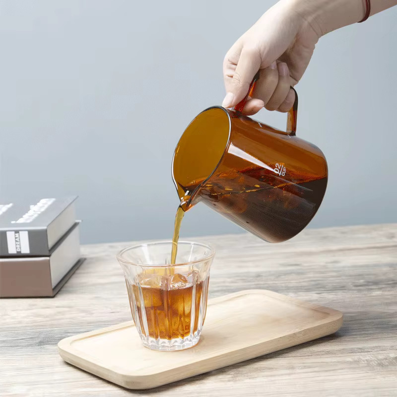 EAKOERS Kaffeekanne aus Glas in Braun mit Deckel, 500 ml - Bild 3