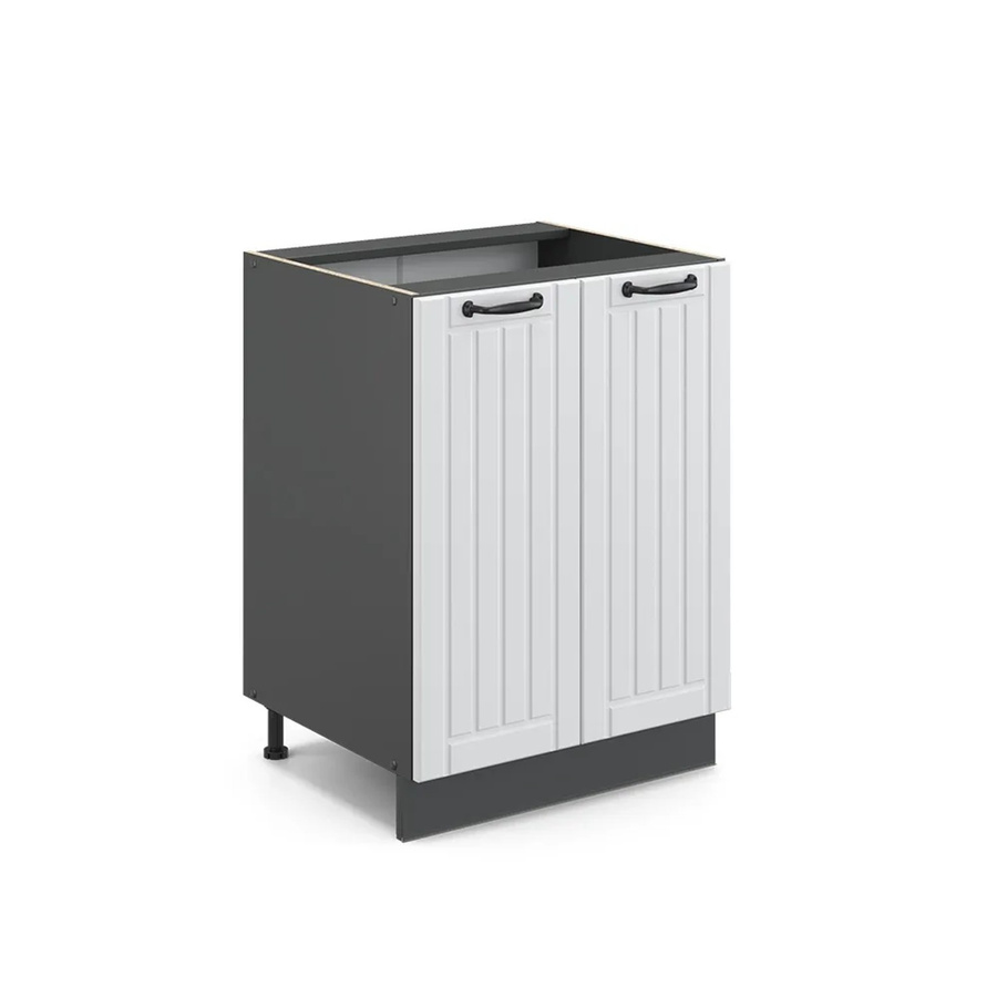 Vicco Küchenunterschrank Fame-Line im Landhausstil, Breite: 60 cm, Weiß/Anthrazit - Bild 3