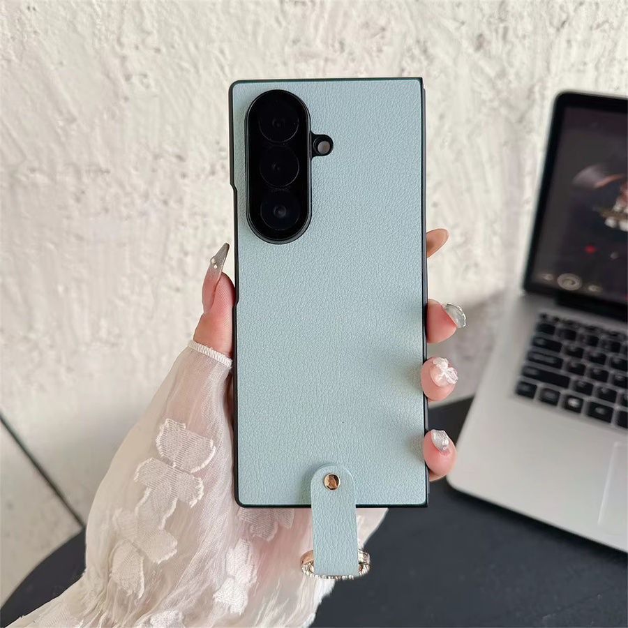 Ringhalter Schutzhülle aus PU-Leder für Samsung Galaxy Z Fold 7 6 5 4 5G in Blau - Bild 2