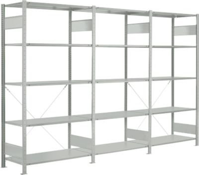 Schulte Lagertechnik Grundregal mit 5 Böden, grau, H 200 cm x B 100 cm x T 40 cm - Bild 1