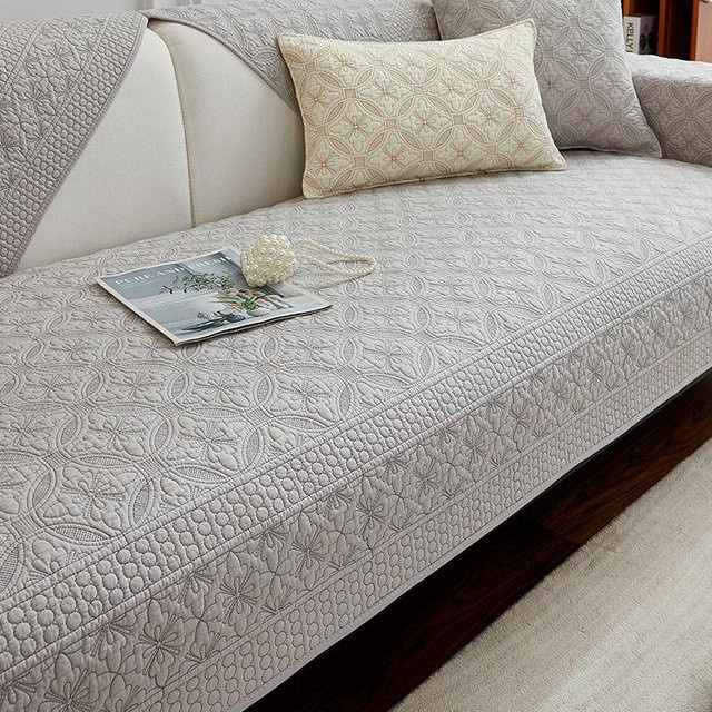 Nordic Sofa Schonbezug aus Baumwolle mit Herz-Design, Grau, 70 x 70 cm - Bild 1