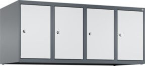C+P Aufsatzschrank 7016/7035 mit 4 Abteilen und Zylinderschloss in Anthrazitgrau und Lichtgrau, B/H/T: 120 x 50 x 50 cm - Bild 1