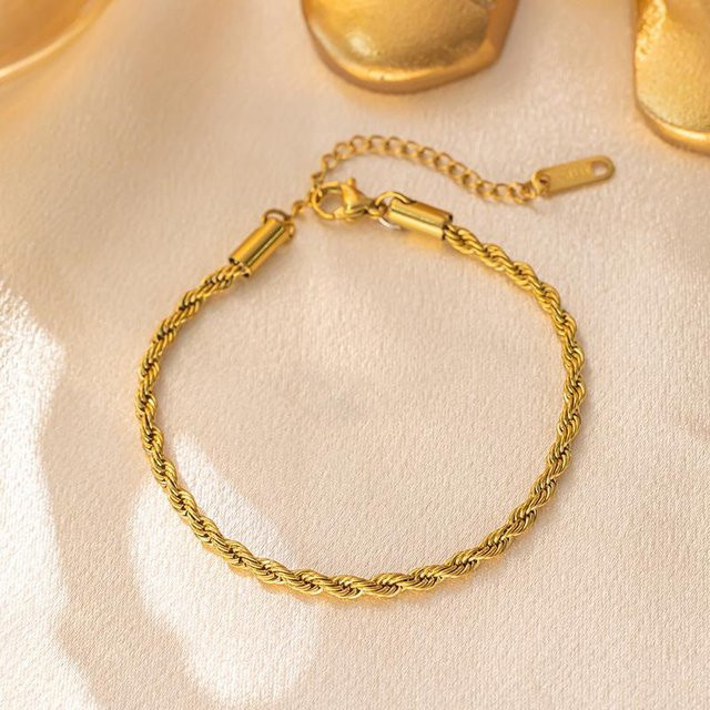 YIRAN Schmuckset, 316L Edelstahl, Goldfarben, Damen, Mädchen, Unisex - Bild 1
