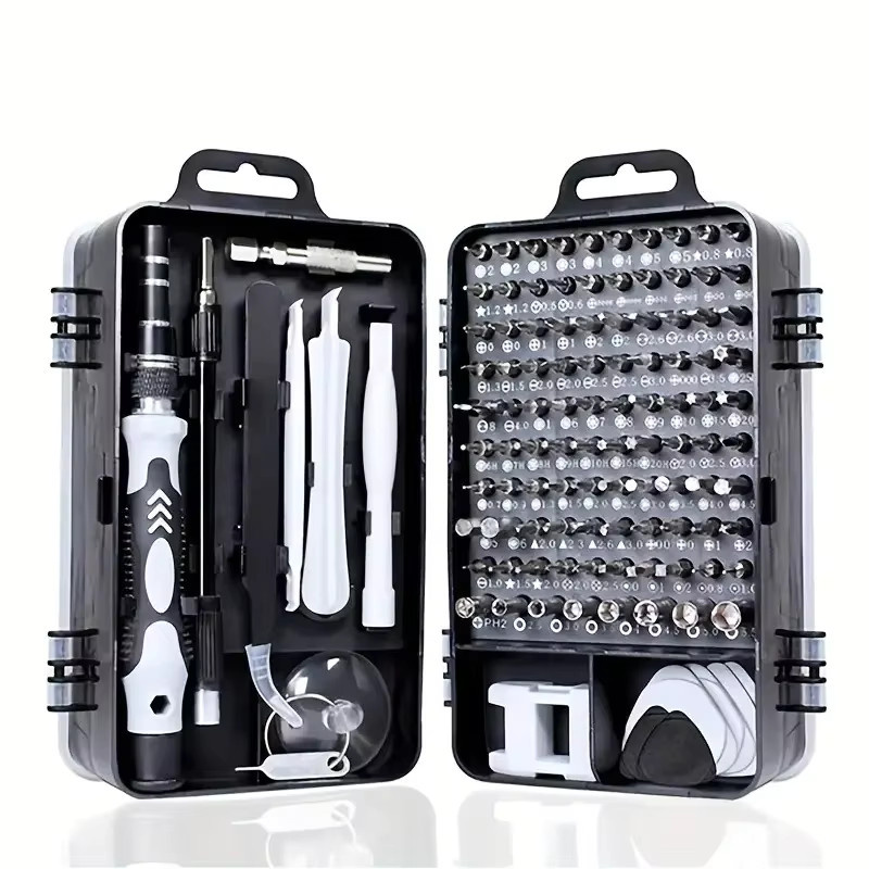 115 in 1 Präzisions-Schraubendreher-Set mit Bit-Set für Laptop, Telefon, Uhr und Tablet in Orange und Schwarz - Bild 5