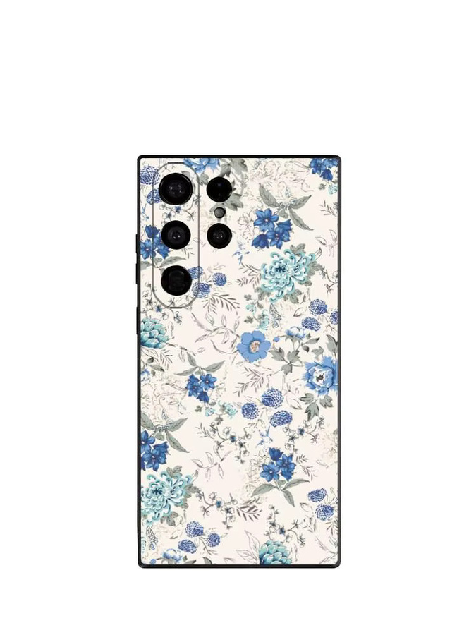 Retro Flower Art Handyhülle für Samsung Galaxy S25 S24 S23 S22 S21 S20 Ultra Plus 5G, Frosted Non-Slip Soft Cover, Multicolour - Bild 3