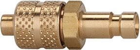 Riegler Nippel für Kupplungen NW 2,7 aus Messing in Gold für Schlauch 5x3 mm - Bild 1