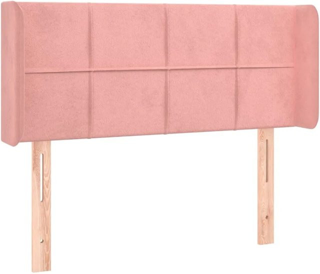 vidaXL LED Kopfteil aus Samt in Rosa mit integrierter Beleuchtung und USB-Anschluss, B/T/H: 83 x 16 x 78/88 cm - Bild 1