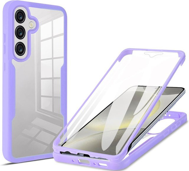 Stoßfeste 360 Vollschutzhülle für Samsung Galaxy A56 A36 A16 A26 A06 A55 A35 A25 A15 A54 A34 A14 in Transparent nach Militärstandard - Bild 1