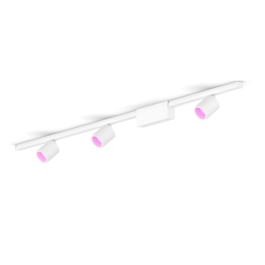 Philips Hue Perifo Basis-Set Gerade Deckenleuchte mit 3 Spots in Weiß - Bild 1