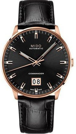 Mido Armbanduhr Automatik, Edelstahl, Leder, Schwarz, Herren - Bild 1