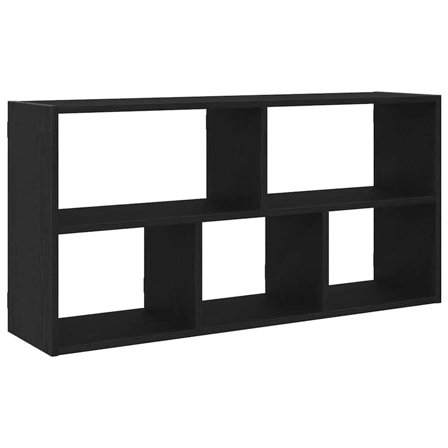 vidaXL Wandregal Cube in Schwarz und Eichen-Optik aus Holzwerkstoff, B/T/H: 100 x 25 x 50 cm - Bild 2