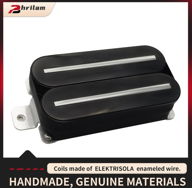 Phrilam Pro Super Power Dual Blade Hot Rail Keramik Humbucker Pickups für ST TL Style E-Gitarren, Schwarz - Bild 1