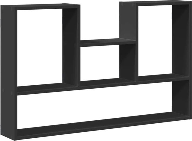 vidaXL Wandregal Cube in Schwarz aus Holzwerkstoff, B/H/T: 99 x 60 x 15 cm - Bild 1