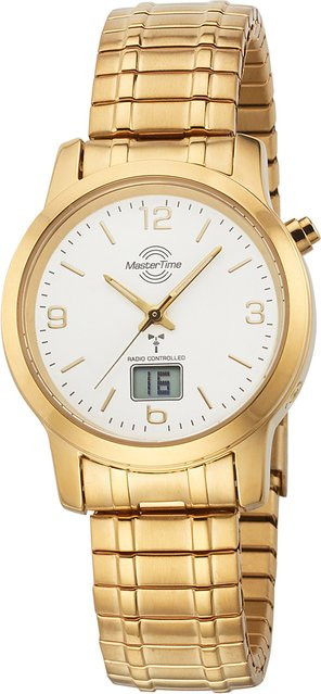 Master Time Damenuhr, Quarz, Edelstahl, 34 mm, Weiß, 3 ATM - Bild 1