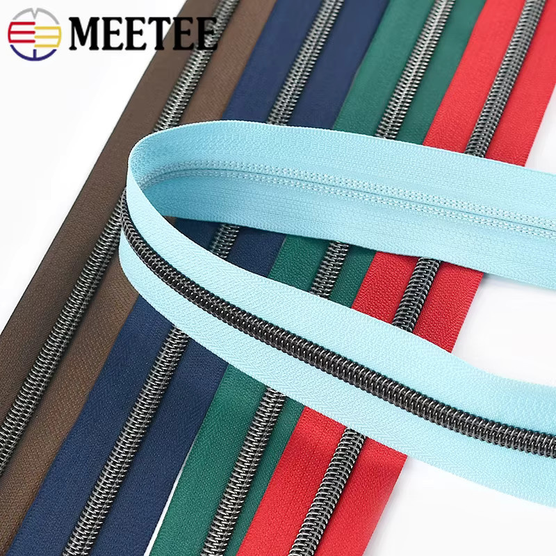 Meetee Nylon-Reißverschlussrollen aus Kunststoff in Schwarz für Taschen und Gepäck - Bild 3