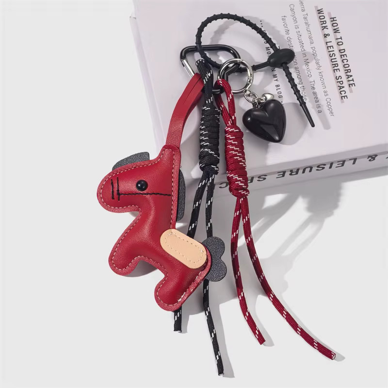 Yogodlns Schlüsselanhänger, Pony, Herzanhänger, PU-Leder, Damen - Bild 2