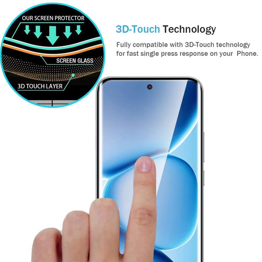 Xiaomi 3D-Displayschutzfolie aus gehärtetem Glas für Redmi Note 15 Pro Plus, transparent, HD-Kristall-Optik und kratzfest - Bild 3