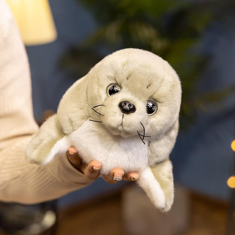 Süßer Mu Cheng Robbe Plüschpuppe Blaues Meerestier Stofftier - Bild 4