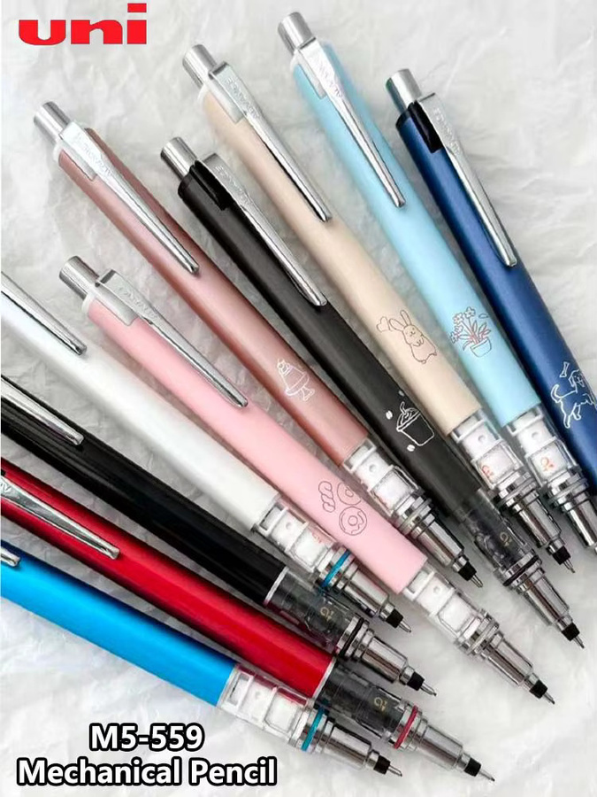 Uni KuruToga Mechanischer Bleistift M5-559 mit Illustration, 0,5 mm Mine, Multicolor - Bild 4