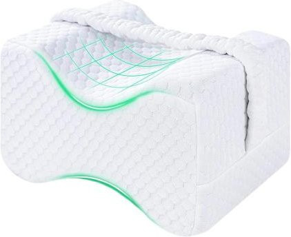 Orthopädisches Kniekissen von NOHS Cushions aus Memory-Schaum für Seitenschläfer in Weiß - Bild 1