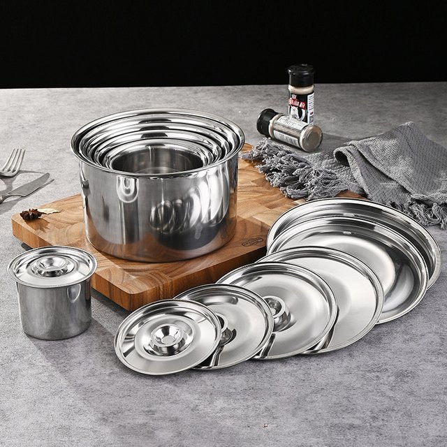 Hoeaden Ersatzdeckel aus Edelstahl rund in Silber für Töpfe von 10 bis 26 cm - Bild 1