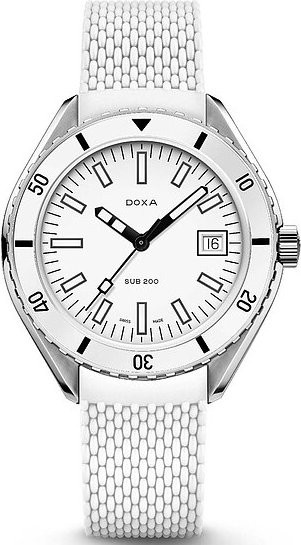 Doxa Armbanduhr Automatik, Edelstahl, Weiß, 42 mm, Unisex - Bild 1