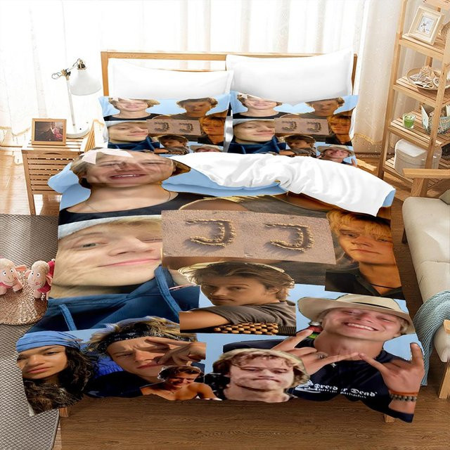 JJ-Maybank Bettwäsche-Set mit Patchwork-Elementen aus Mikrofaser, Doppelbett, Mehrfarbig, B: 172 cm, H: 218 cm - Bild 1