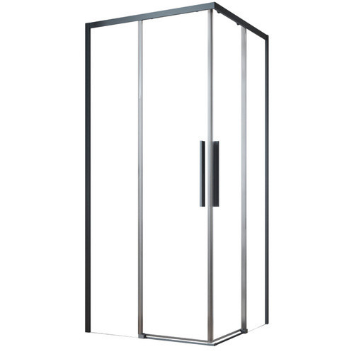 GEO Schiebetür S8 für Eckeinstieg aus Klarglas in Grau, B: 90 cm, H: 195 cm - Bild 2