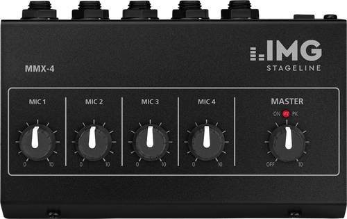 Stageline MMX-4 Mikrofon-Mixer in Schwarz - Bild 1