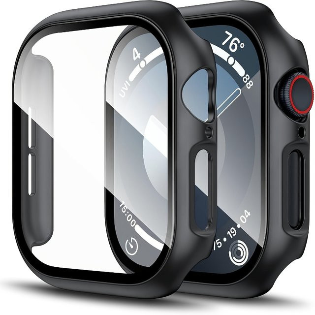 Apple Screen Protector Glas, 2 Stück, Schwarz, Unisex - Bild 1