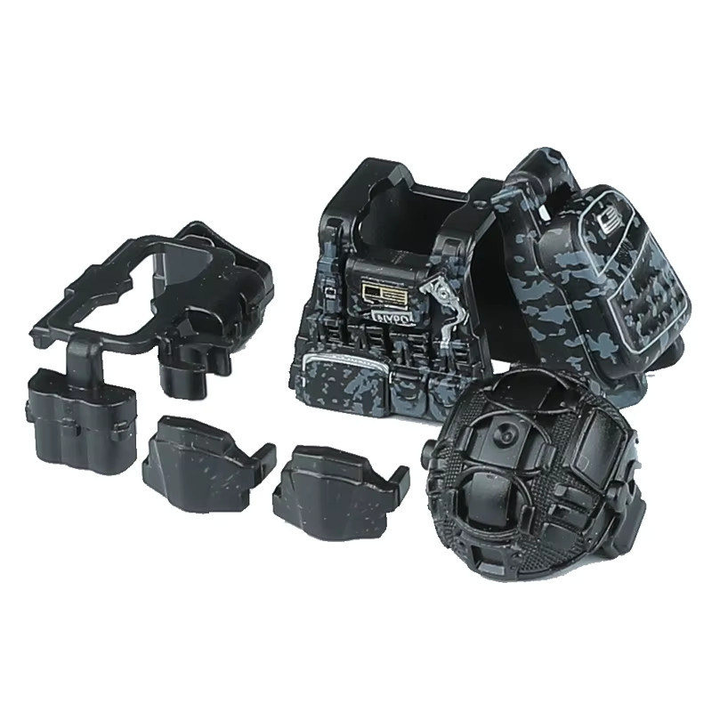 Brangdy Militär-Kommando Spezialeinheiten US SWAT Kampfhelm Baustein, Polizei, Schwarz - Bild 2