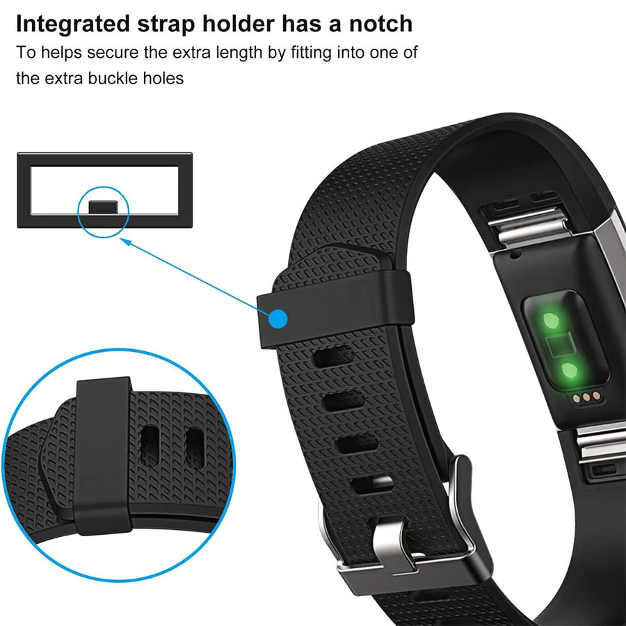 Fitbit Uhrenarmband TPU, Schwarz, Unisex - Bild 3