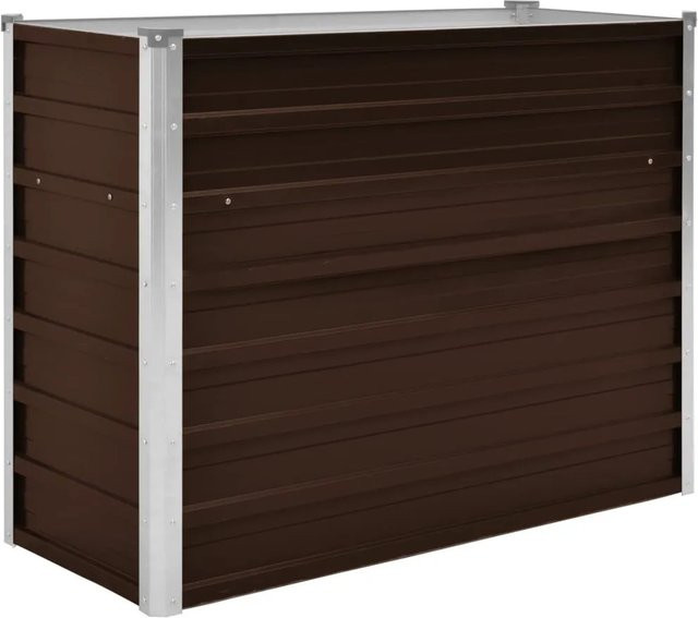 vidaXL Garten-Hochbeet aus verzinktem Stahl in Braun, B/T/H: 100 x 40 x 77 cm - Bild 1