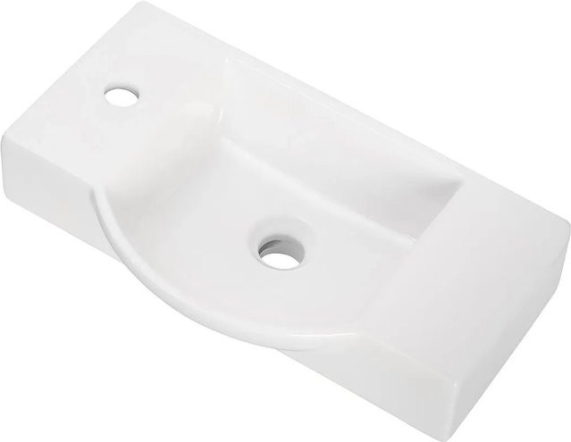 Fackelmann Waschbecken SBC Gäste Bad Weiß B/H/T: 54,5 x 14,5 x 31,7 cm - Bild 1
