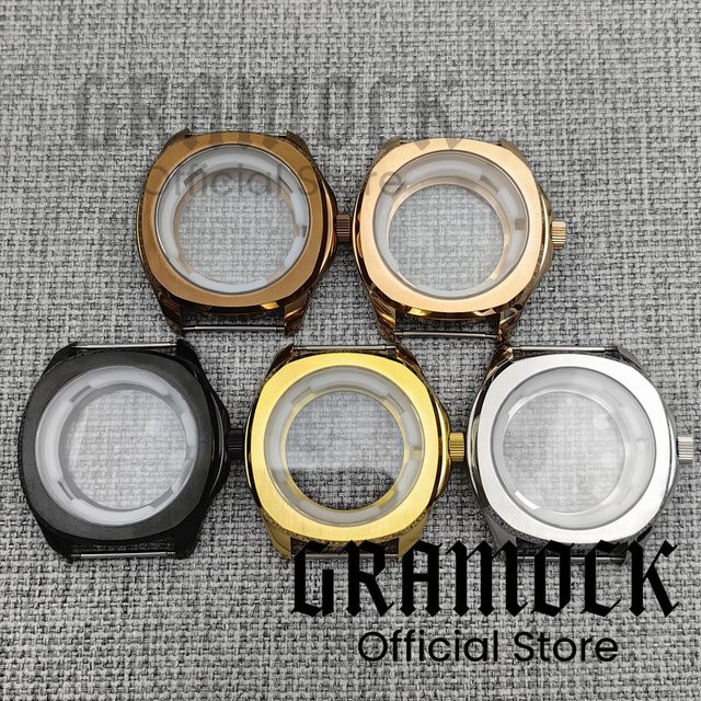 GRAMOCK Uhrengehäuse Dive Square, 41 mm, Bronze Silber Roségold, Saphirglas - Bild 1