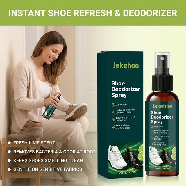 JAKEHOE Schuh-Deo-Spray mit Zitrusduft als Geruchsentferner und Hemmstoff gegen Bakterien und Pilze - Bild 1
