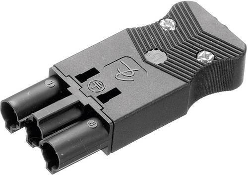 Adels-Contact Netz-Steckverbinder AC Stecker gerade, 16A, 2 + PE, Weiß - Bild 1