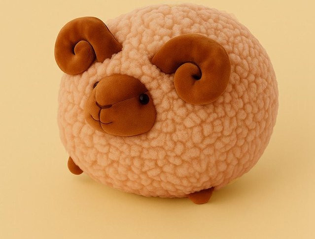 Molliges Dickes Schaf Plüschtier, braun, 30cm, ab 14 Jahren - Bild 1