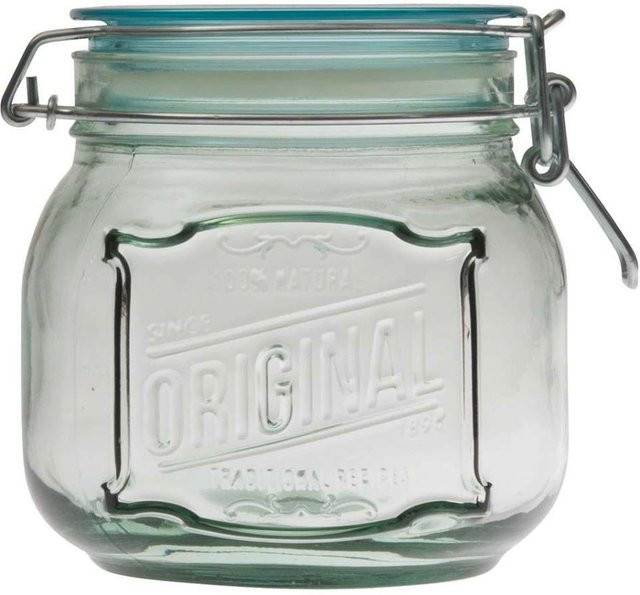 memo Vorratsglas Original aus Recyclingglas, transparent, 0,8 l - Bild 1