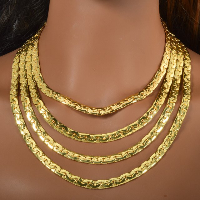 Sny Halskette, 750 Gold, Schlangenkette, Unisex - Bild 1