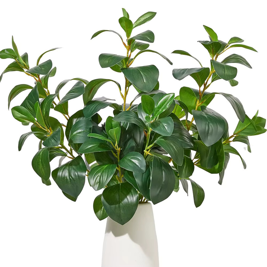 Künstliche Magnolien-Pflanzen in Grün für Hochzeiten und Dekoration im Haus oder Garten, 3er-Set - Bild 3