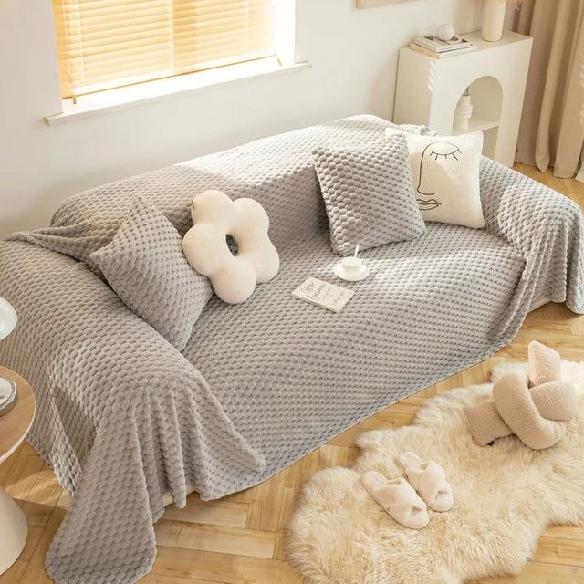 Weicher Fleece Sofabezug und Überwurf für dein Wohnzimmer, B/B: 180 x 130 cm - Bild 1