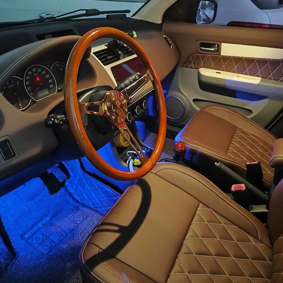 SDAO Massivholz Retro Racing Universal Lenkrad 15 Zoll für Sportmodifikation im Auto - Bild 2