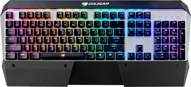 Cougar Gaming Attack X3 RGB Mechanische Tastatur USB QWERTZ Deutsch Schwarz Silber - Bild 1