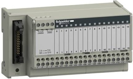 Schneider Electric ABE7H16R11 Leitungsverbinder mit Schraubanschluss in Grau - Bild 1