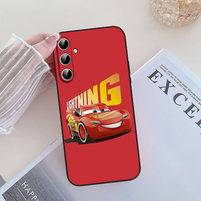 Binchi Health Electronics Handyhülle im Autos Design Lightning McQueen für Samsung Galaxy S21 S22 S23 S24 S25 S26 Ultra FE Plus 5G A52S in Rot - Bild 1