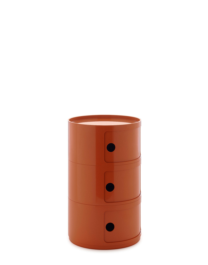 Kartell New Componibili Big 3 Elemente Regal aus Kunststoff in Orange glänzend - Bild 2