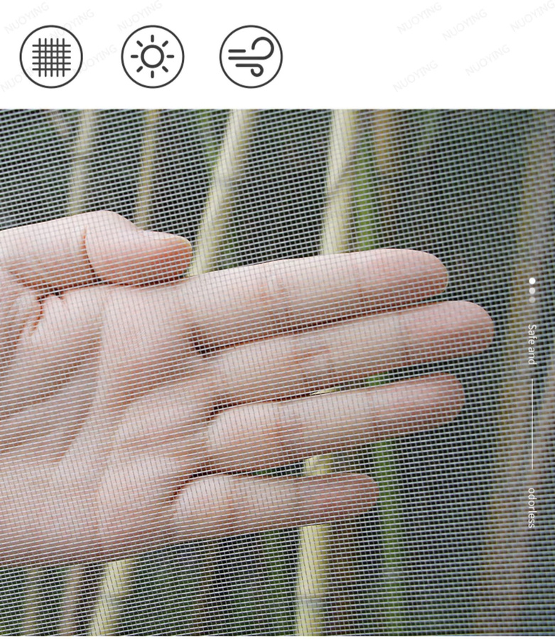 NUOYING Insektenschutz für Fenster, selbstklebendes Moskitonetz mit Reißverschluss in Weiß - Bild 4